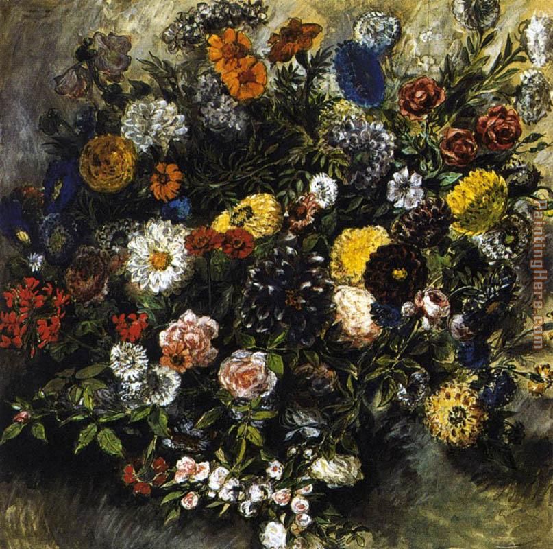 Bouquet of Flowers painting - Eugene Delacroix Bouquet of Flowers art painting